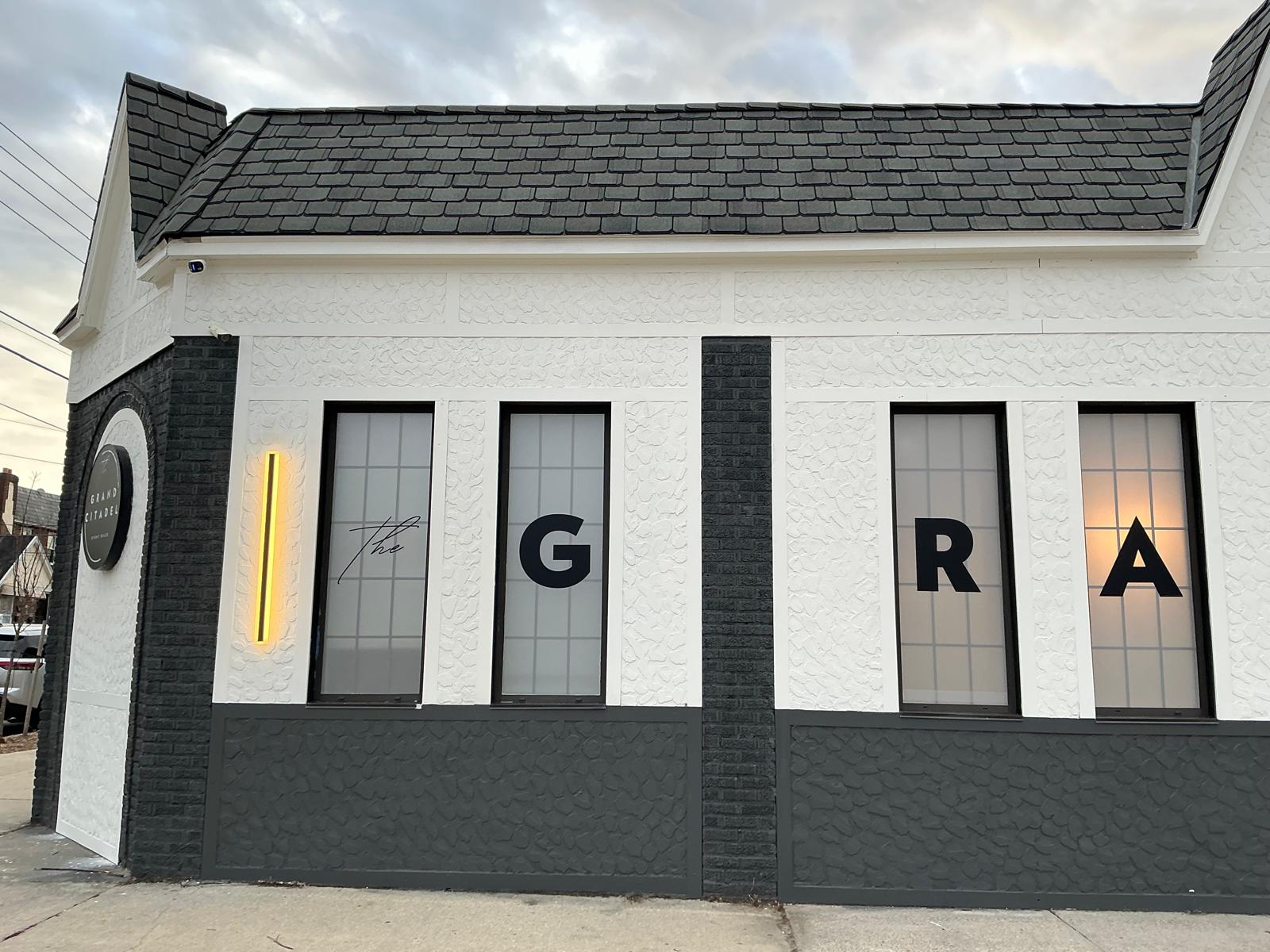 A festive birthday party scene with balloons and decorations.